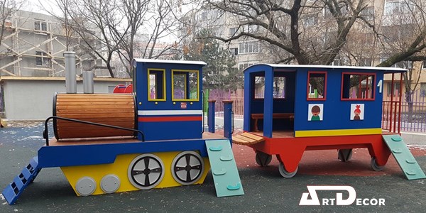 locomotiva cu vagon pentru copii Locomotiva cu vagon pentru copii
